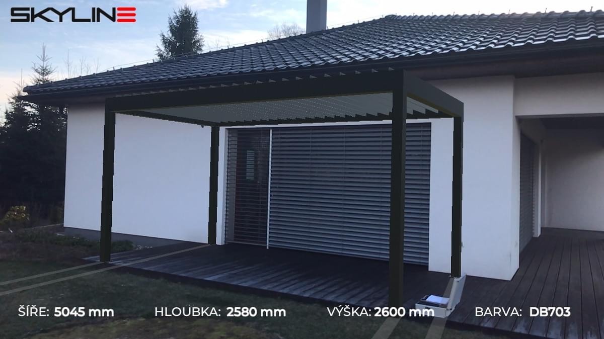 Vygenerovaná pergola na terase